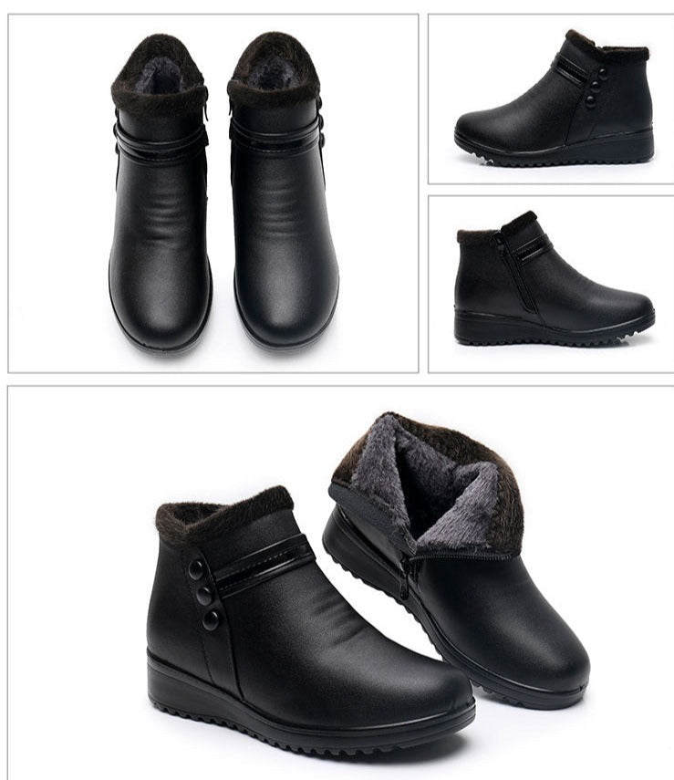 Bota de Couro para o Inverno Feminina - Cassandra