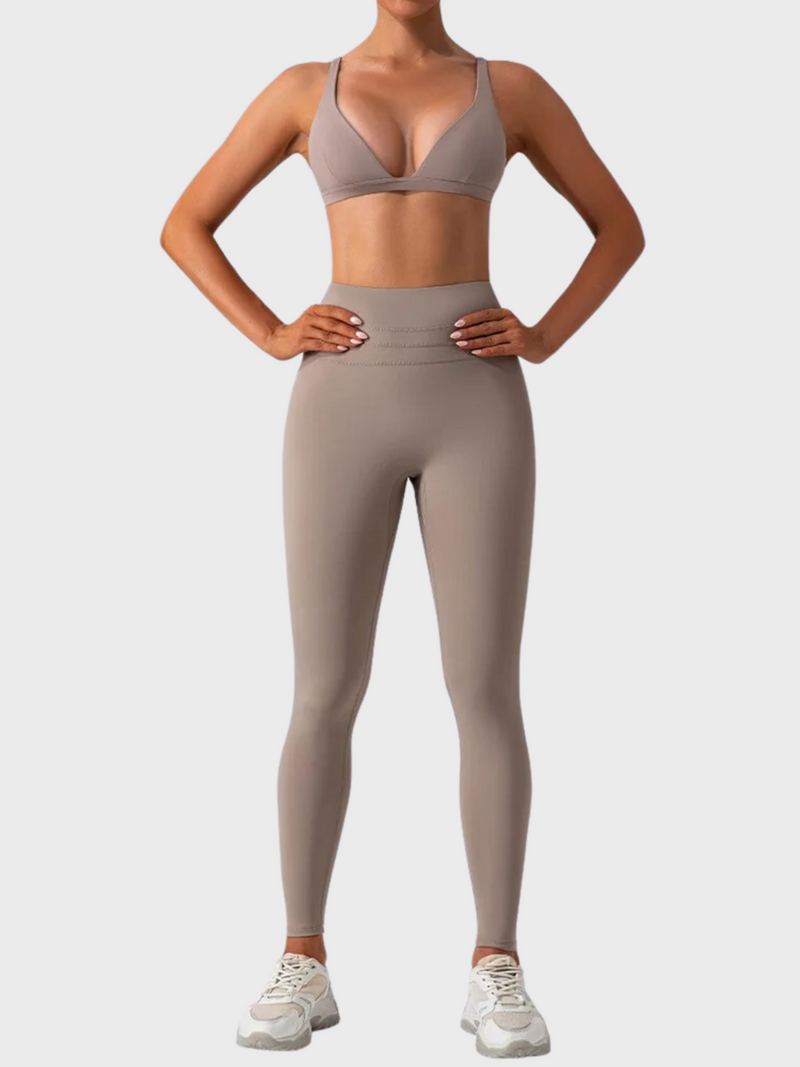 Conjunto Top e Calça Leeging Empina Bumbum Modern Basic