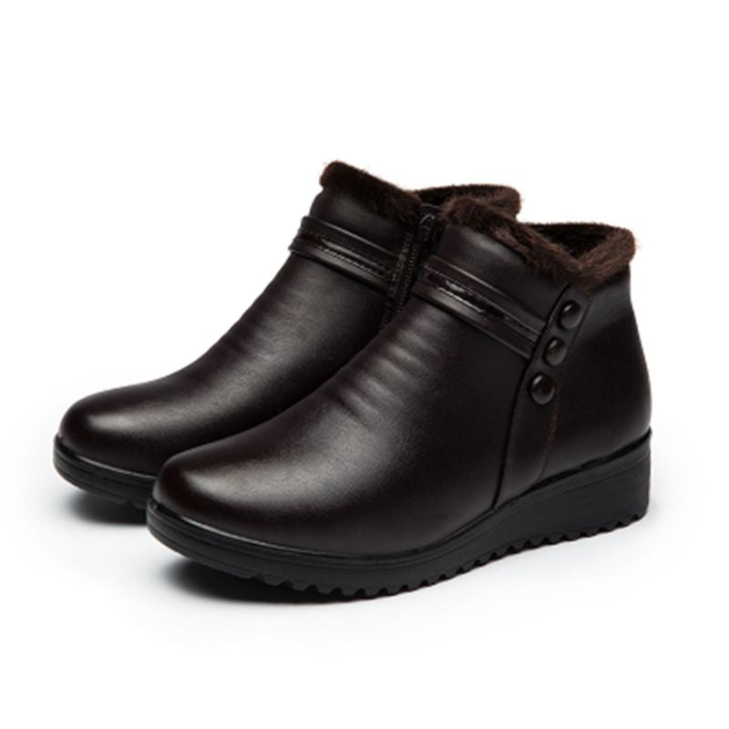 Bota de Couro para o Inverno Feminina - Cassandra