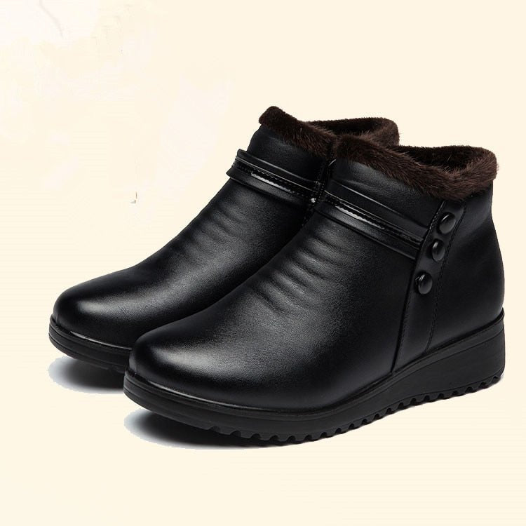 Bota de Couro para o Inverno Feminina - Cassandra