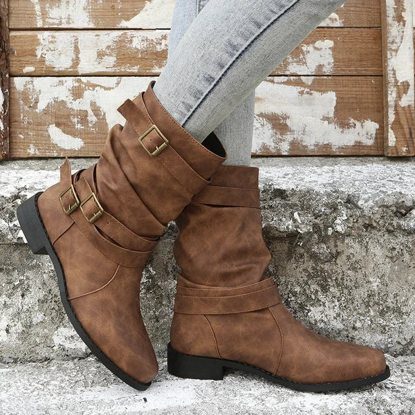 Bota Feminina de Inverno em Couro Legítimo - Horizon