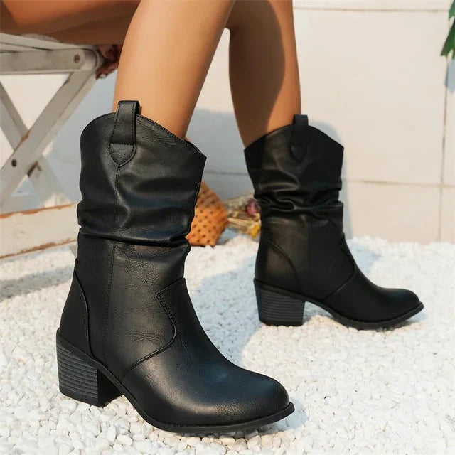 Bota Feminina de Inverno em Couro Legítimo - Mystique