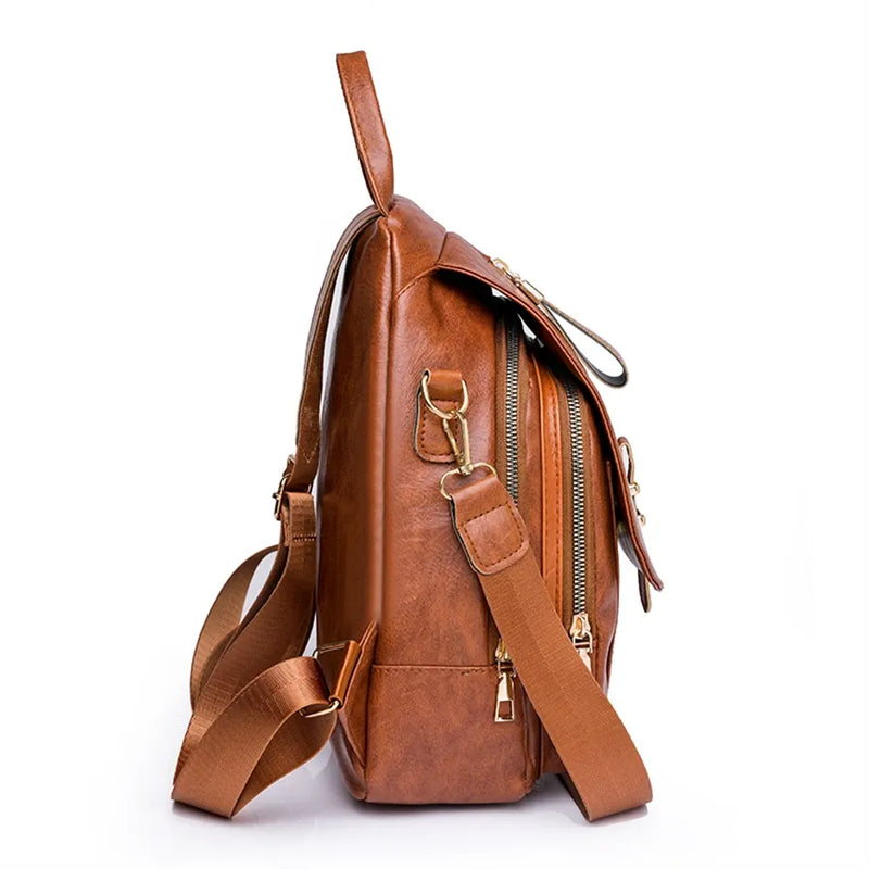 Mochila Feminina em Couro Legítimo - Wood